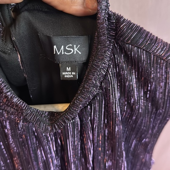 Women’s purple metallic party dress - Picture 7 of 8